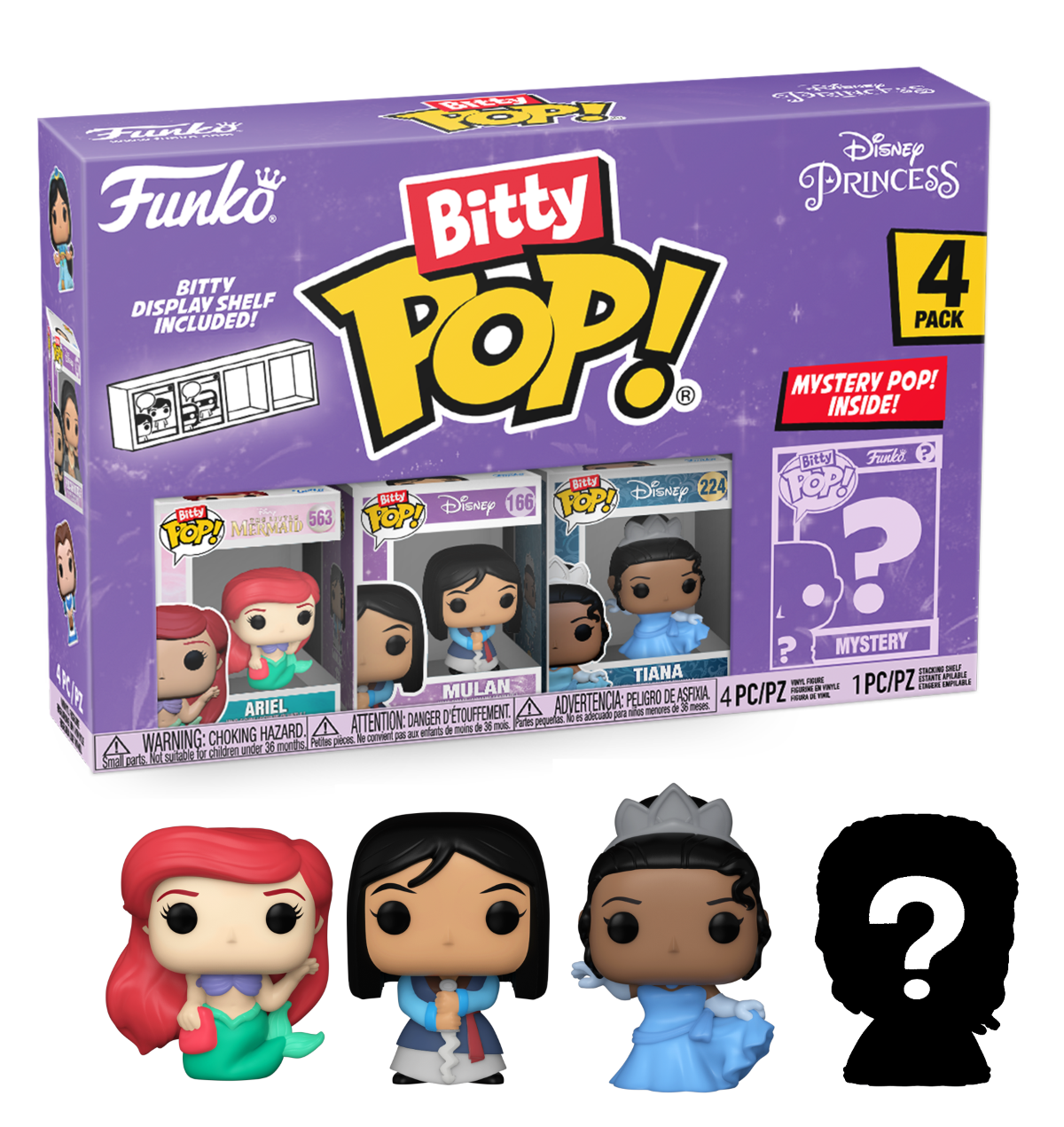 Pop Disney PRINCESSE Bitty 4 Pack 2.5cm Ariel