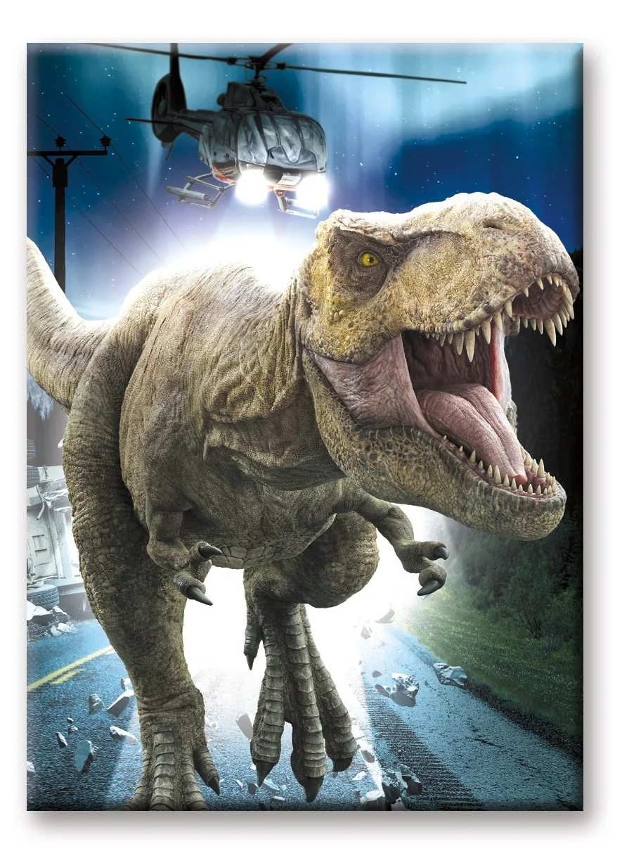 Magnet Jurassic Park WORLD T Rex aimant 6.3x8.9cm
