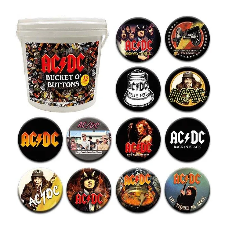 Badge Ac/Dc Seau de 144 Badges 3.2cm - AC/DC