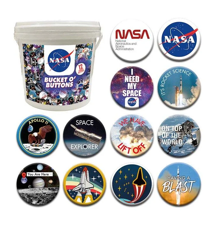 Badge Nasa Seau de 144 Badges 3.2cm - NASA