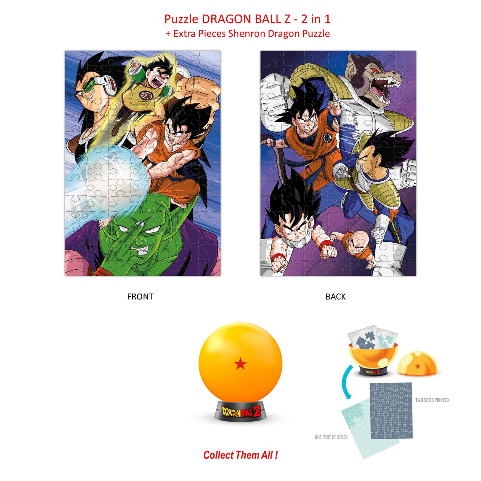 Puzzle Dragon Ball Z à Collectionner 1 Etoile 2en1 +Extra