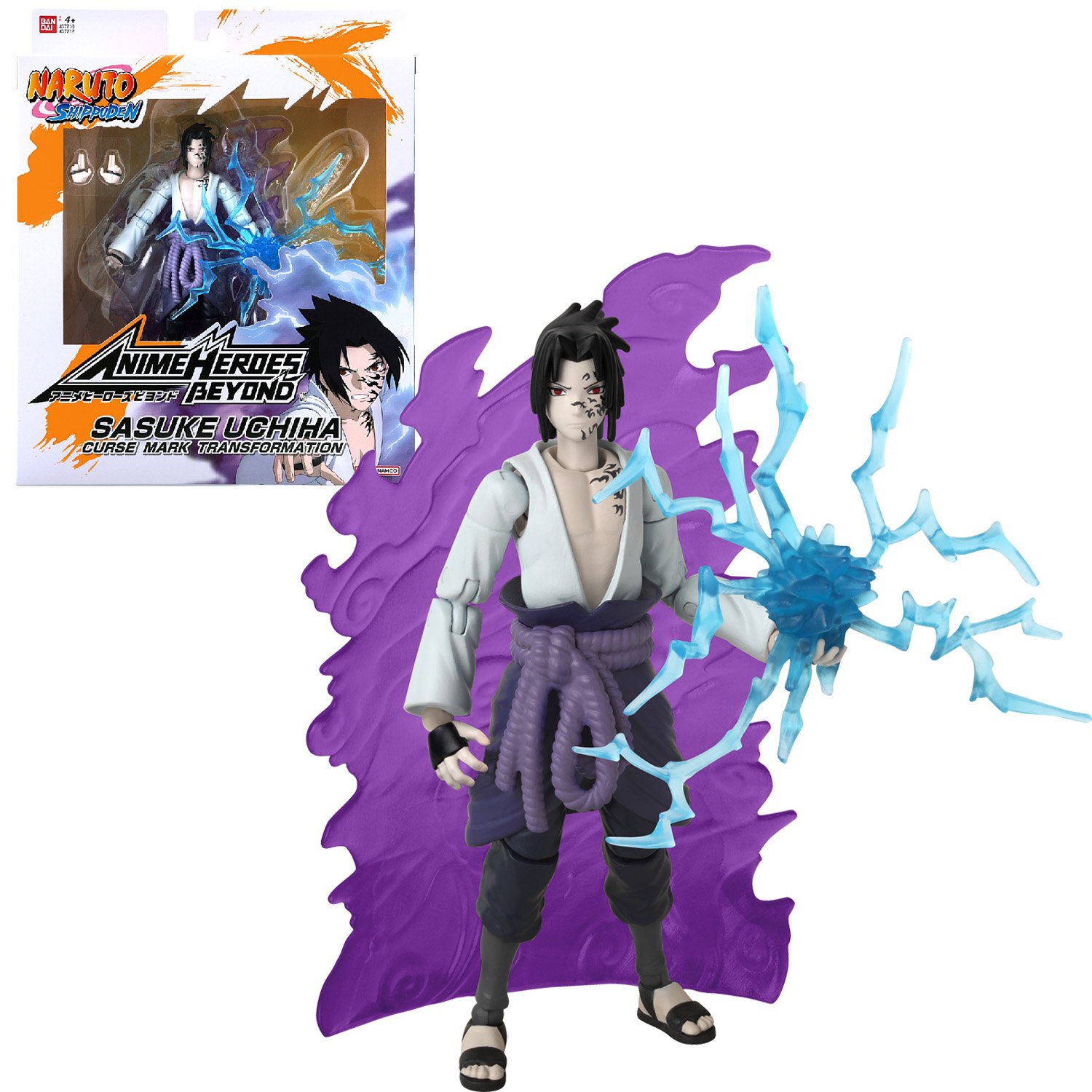 NARUTO - Sasuke avec effet transf. Anime Heroes Beyond - Figurine 17 cm