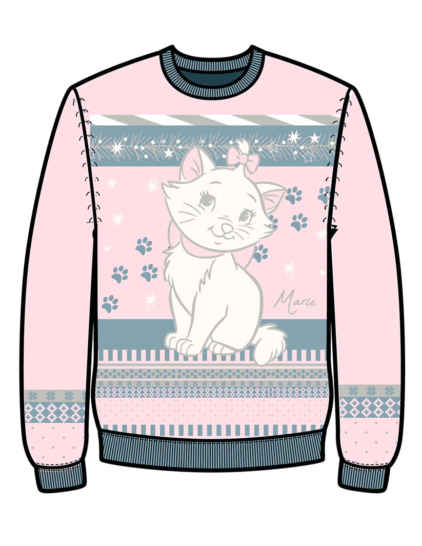 Pull Disney LES ARISTOCHATS Marie de Noël Femme (XS) - Les Aristochats