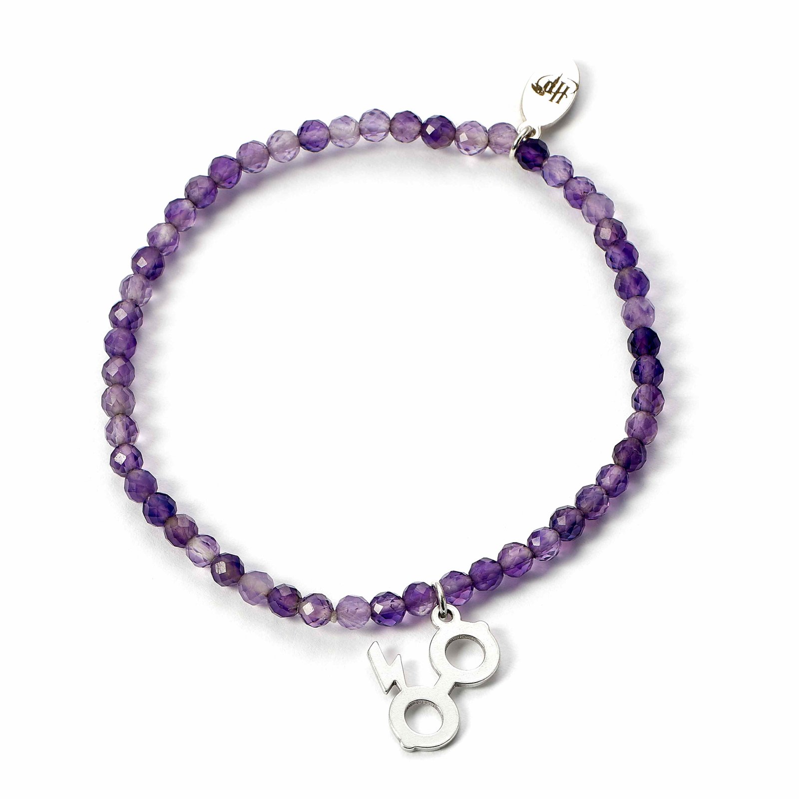 HARRY POTTER - Eclair Lunettes Charme en Argent Bracelet Perles - Pendentif