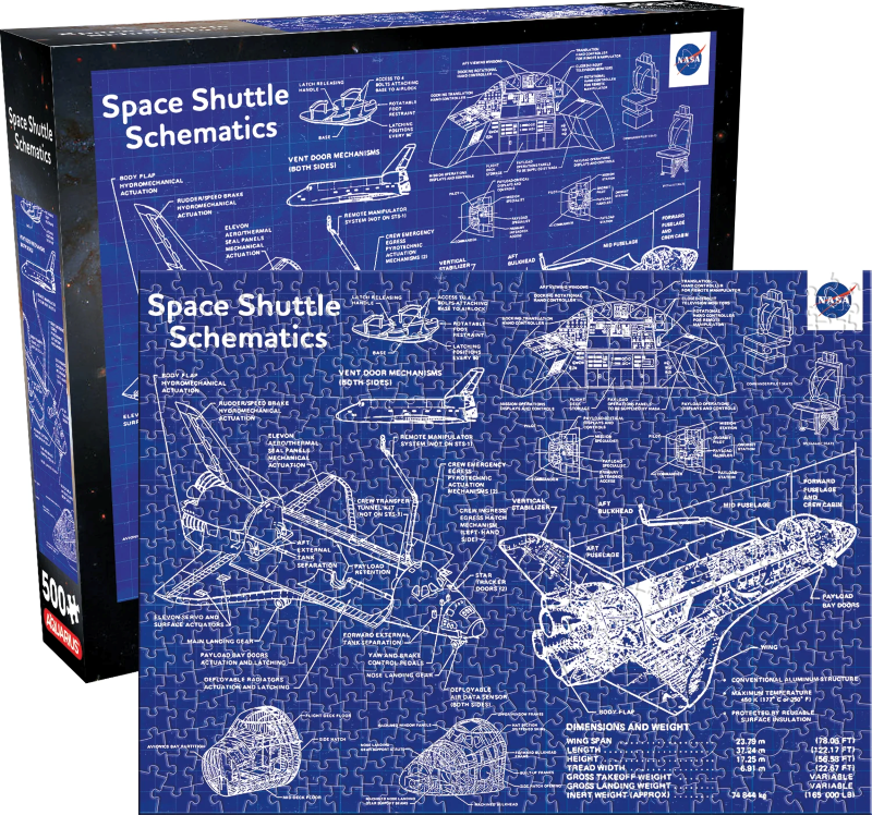 Puzzle Nasa Shuttle Schematic 500P '35x48cm'