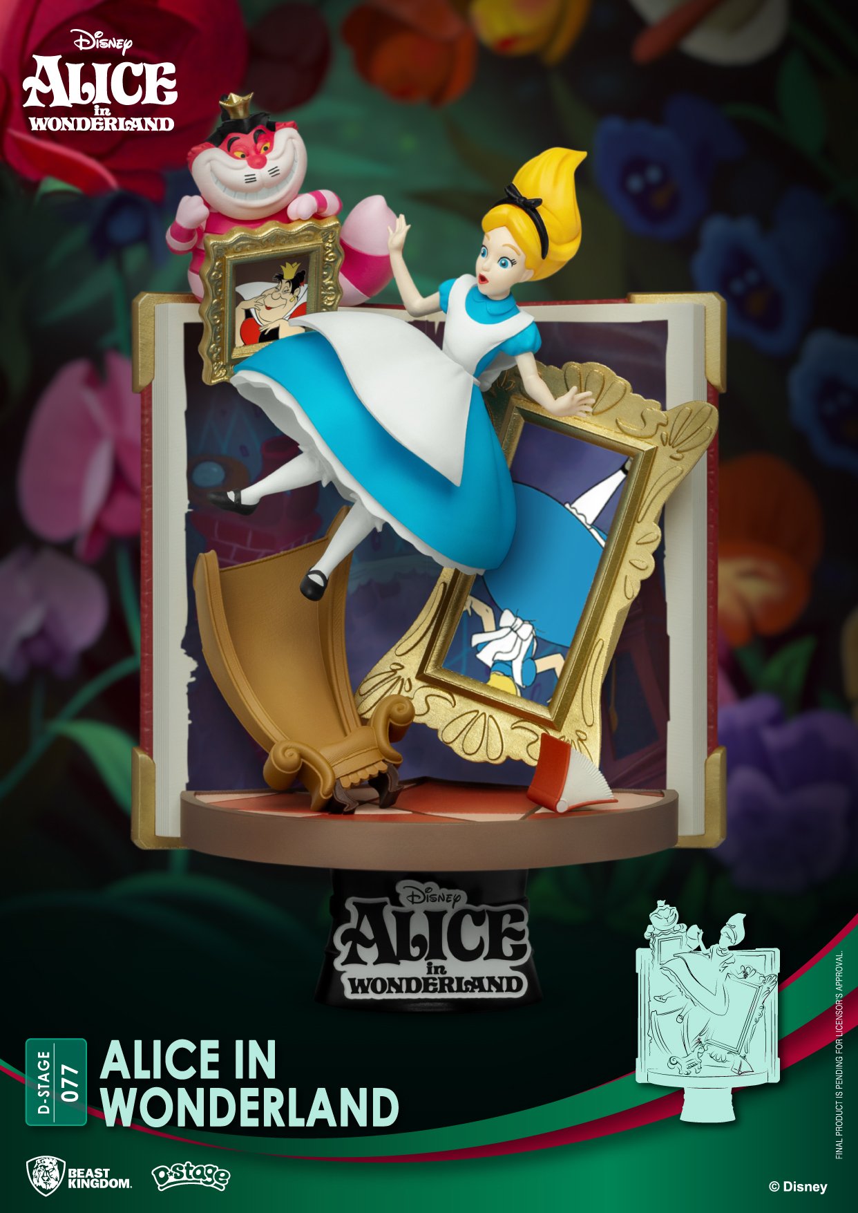 Figurine Disney Alice au Pays des Merveilles Diorama D Stage 13cm - Alice au Pays des Merveilles