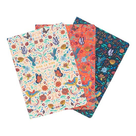 Papeterie Frida Kahlo Pack de 3 Notebooks Format A5 - Frida Kahlo