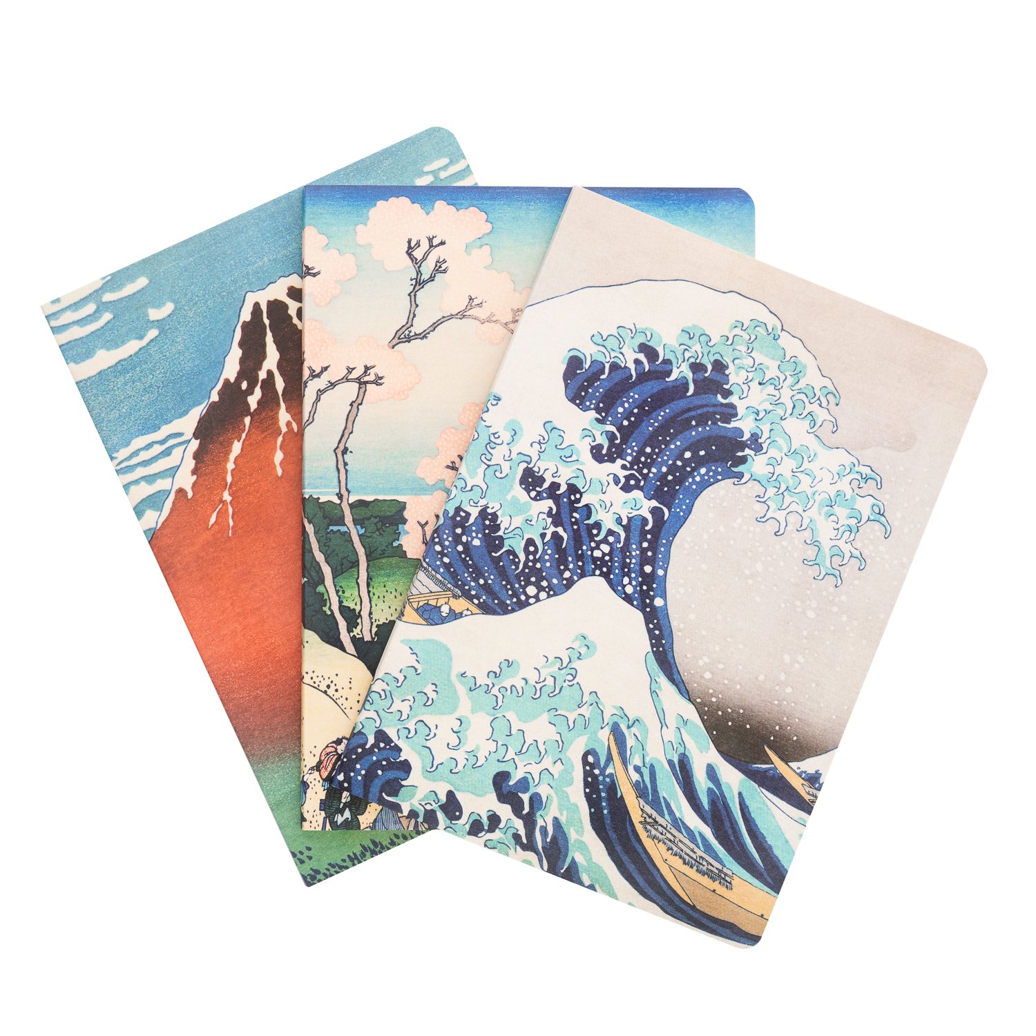 Papeterie Hokusai La Grande Vague Pack de 3 Notebooks Format A5 - Hokusai