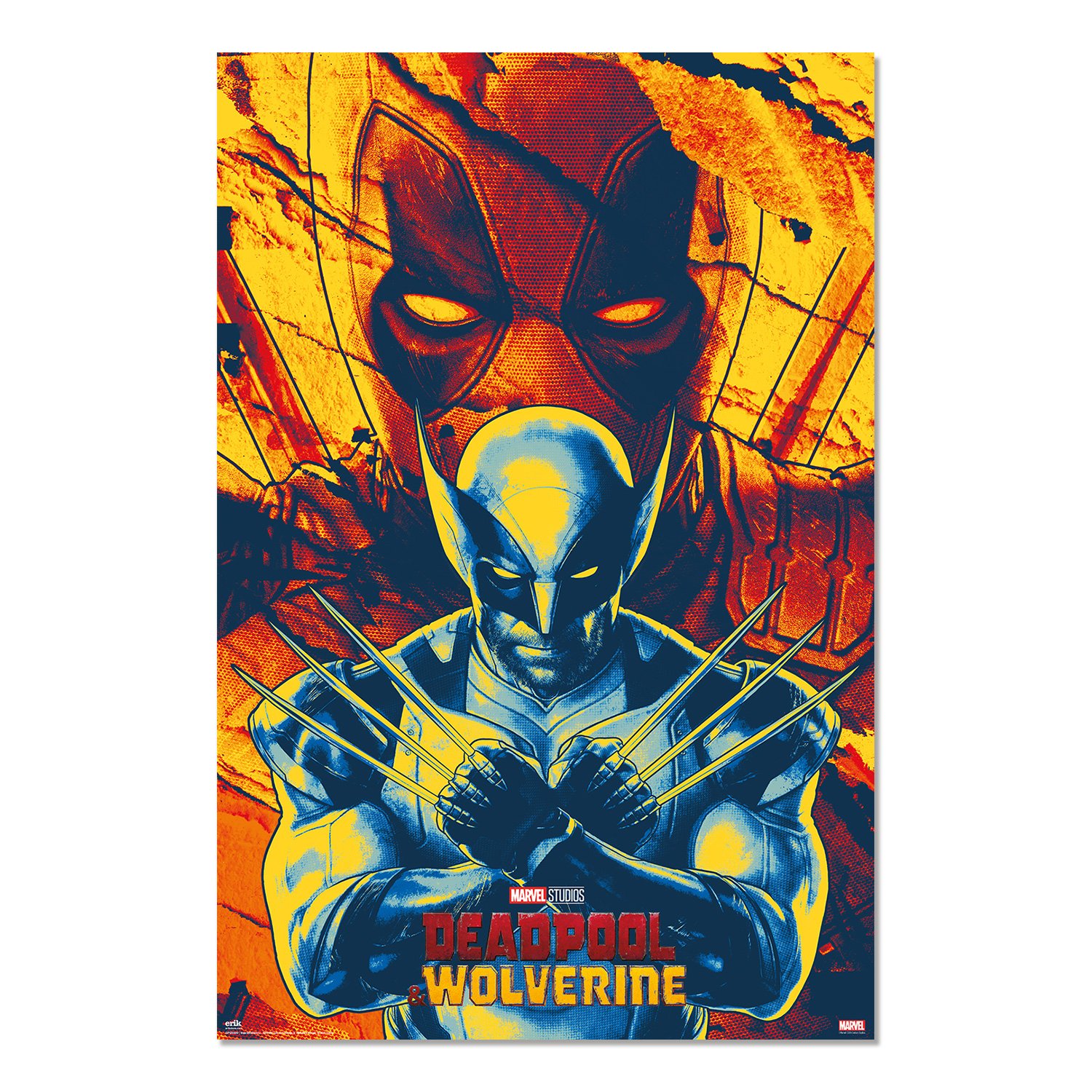 Poster Marvel DEADPOOL WOLVERINE Retro 61 x 91cm