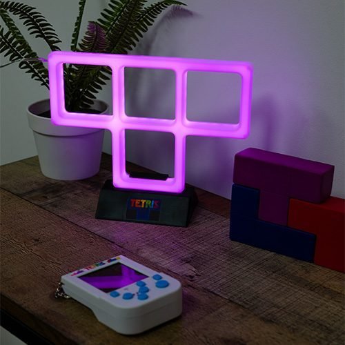 Lampe Tetris T Mauve Ambiance Néon