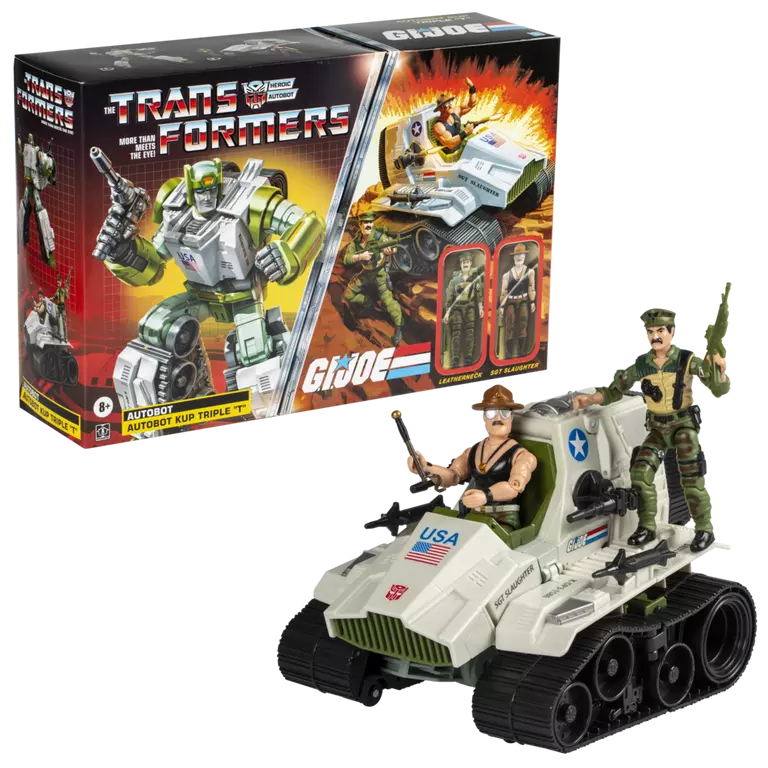 Figurine Transformers X G.I. JOE Kup Triple Collaborative 23cm