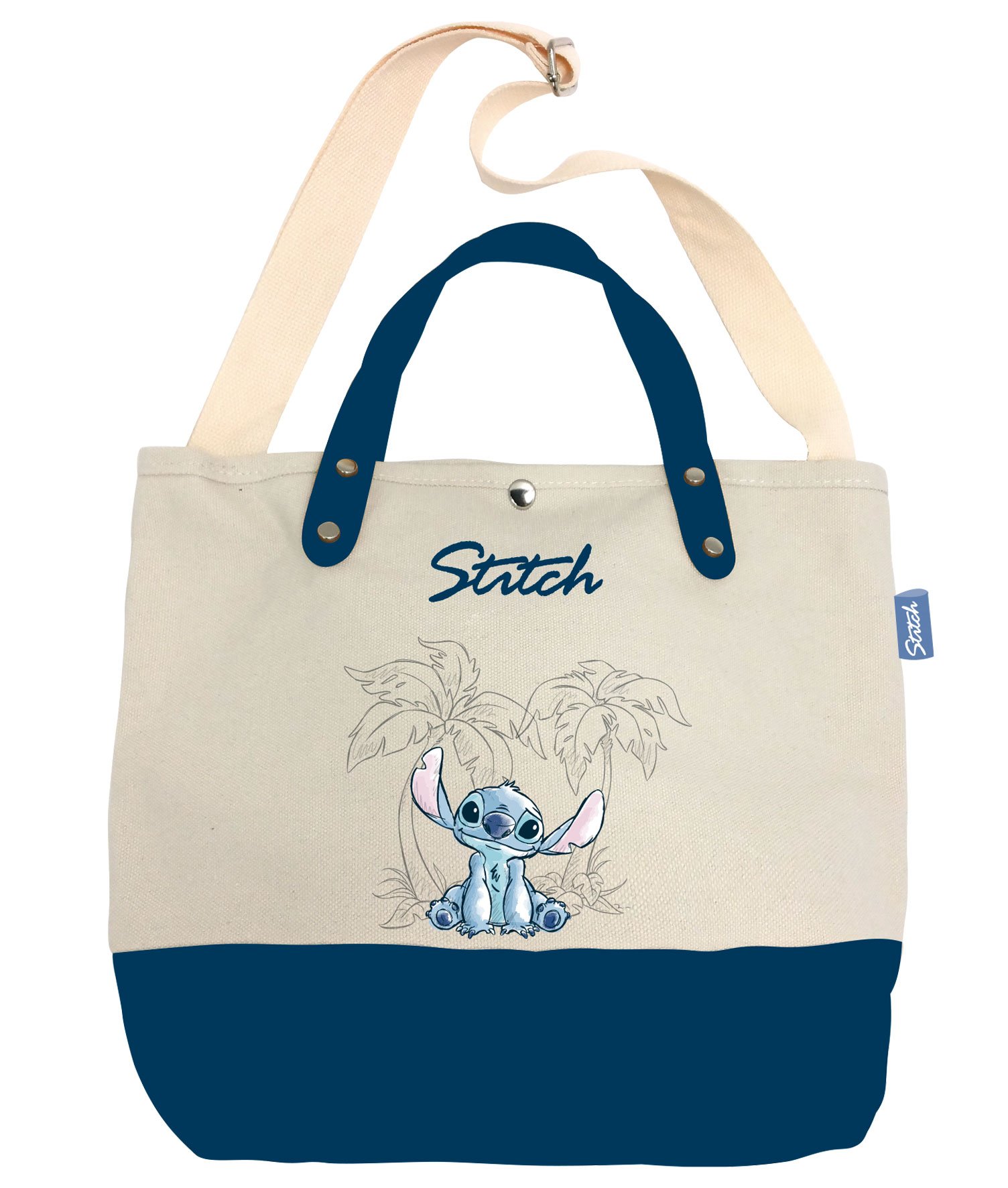 Sac Disney STITCH Ohana Blue Grand en Toile 37x26x11cm