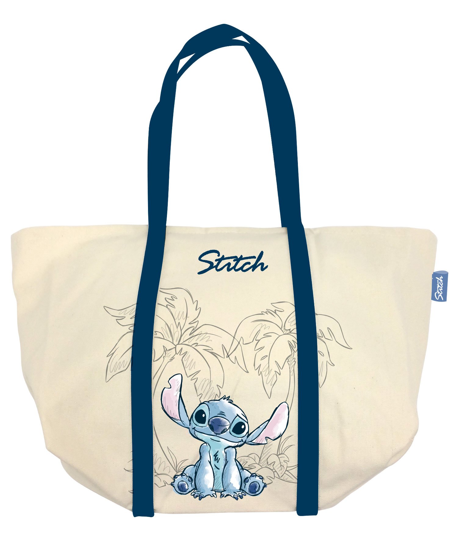 Sac Disney STITCH Ohana Blue Grand en Toile 35x31x20cm