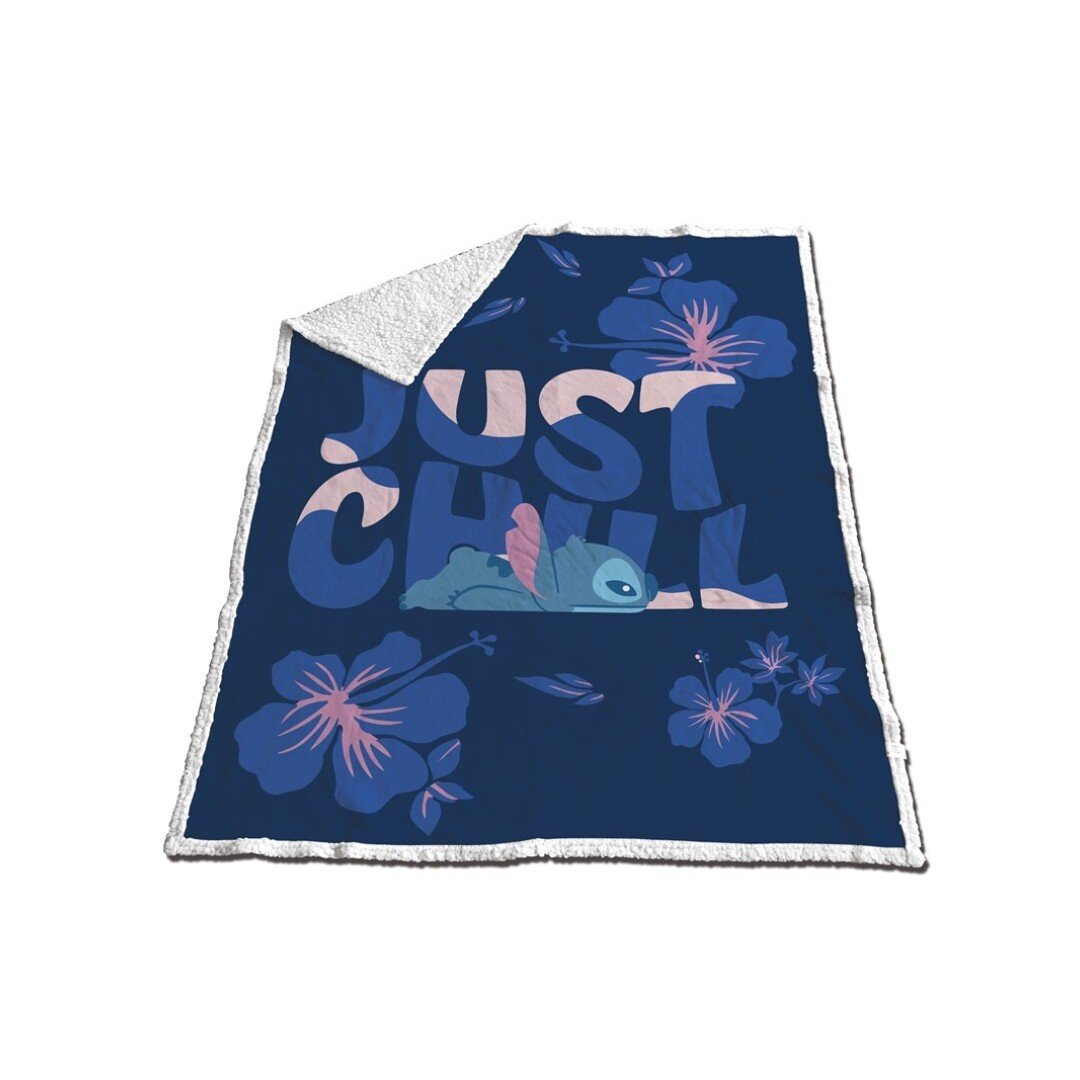 Couverture Disney Stitch "Just Chill" Sherpa 130x170cm