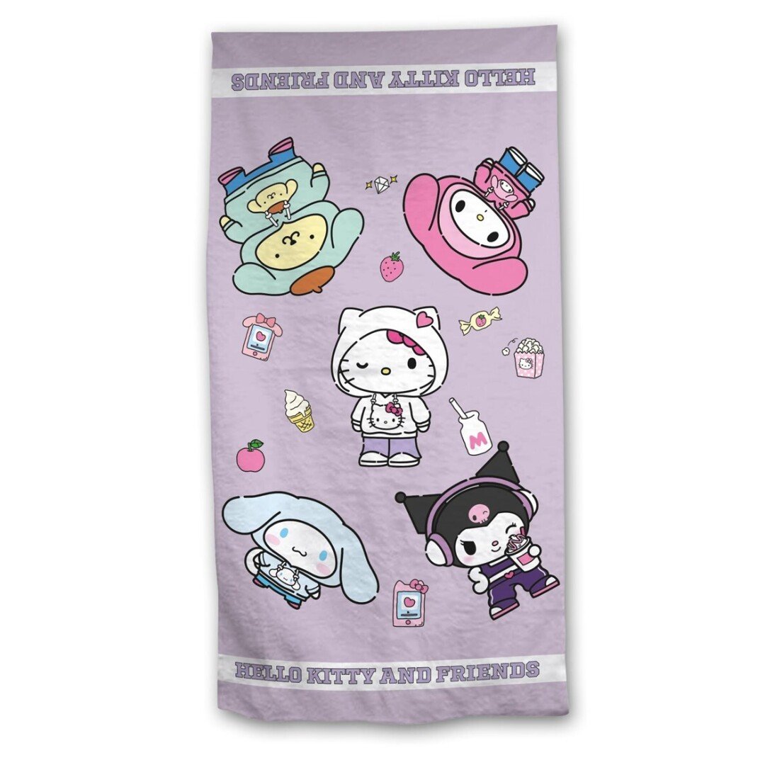 Serviette Hello Kitty de Plage 100% Coton 90x170cm