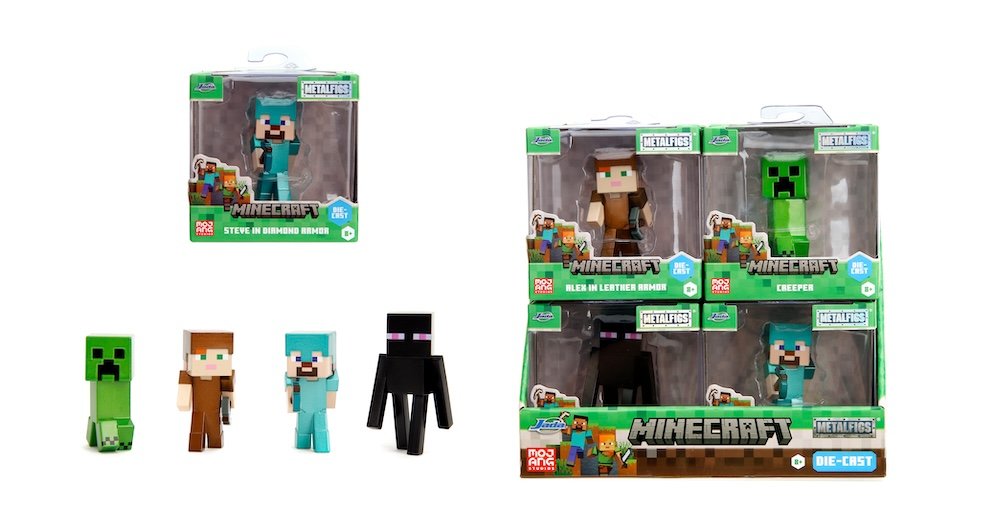 Figurine Minecraft Display de 6cm 4 Modèles 12pc