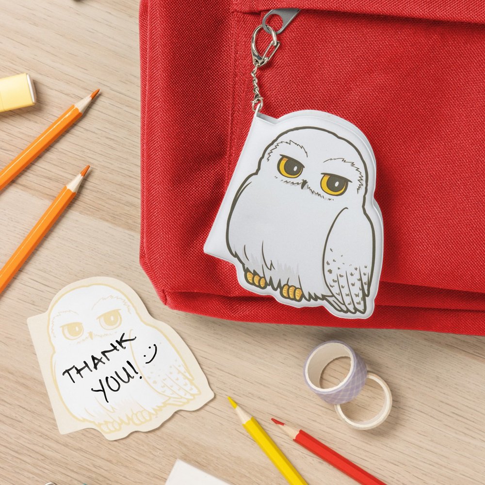 Porte-clés Harry Potter Hedwige Mini Notebook Fluffy Porte Clés