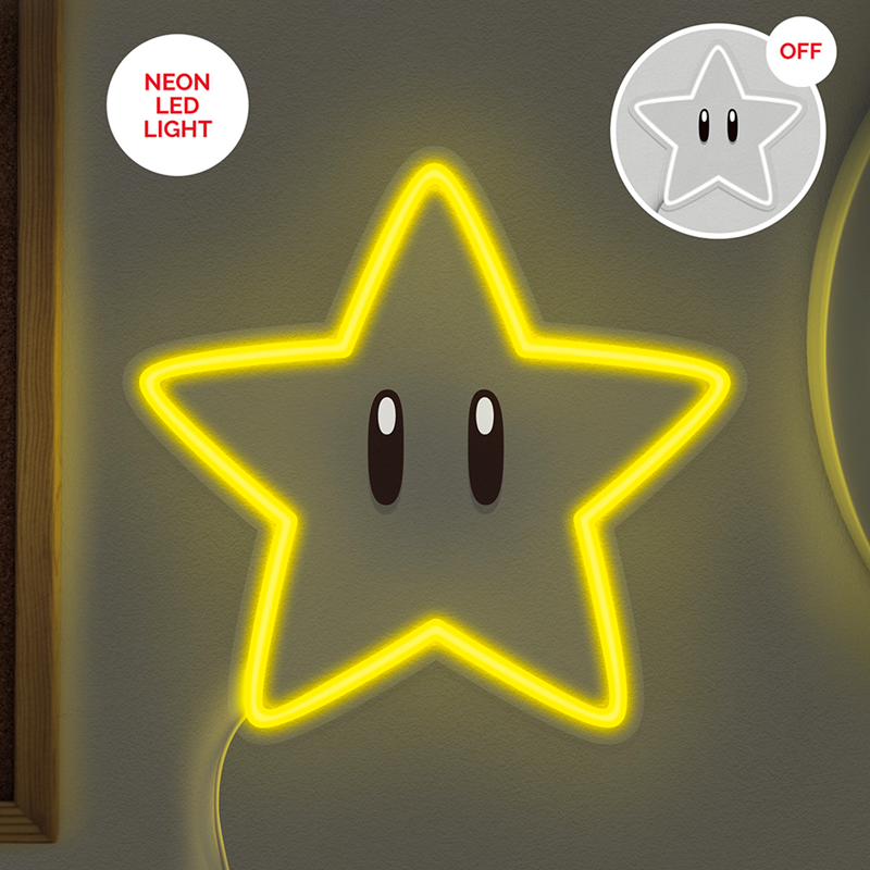 Lampe Nintendo SUPER MARIO Etoile Murale Neon LED