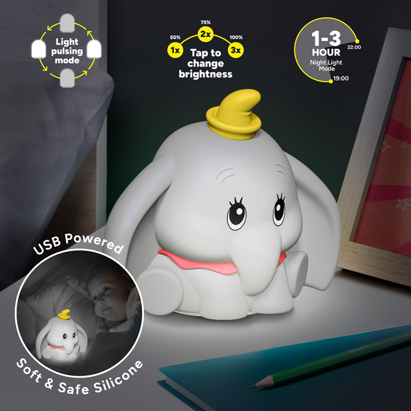 Lampe Disney Dumbo en Silicone Rechargeable 15cm - Dumbo