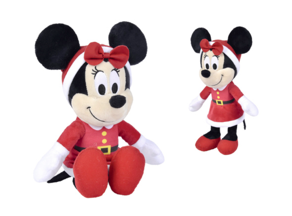 Peluche Disney MINNIE avec Costume de Noël 25cm