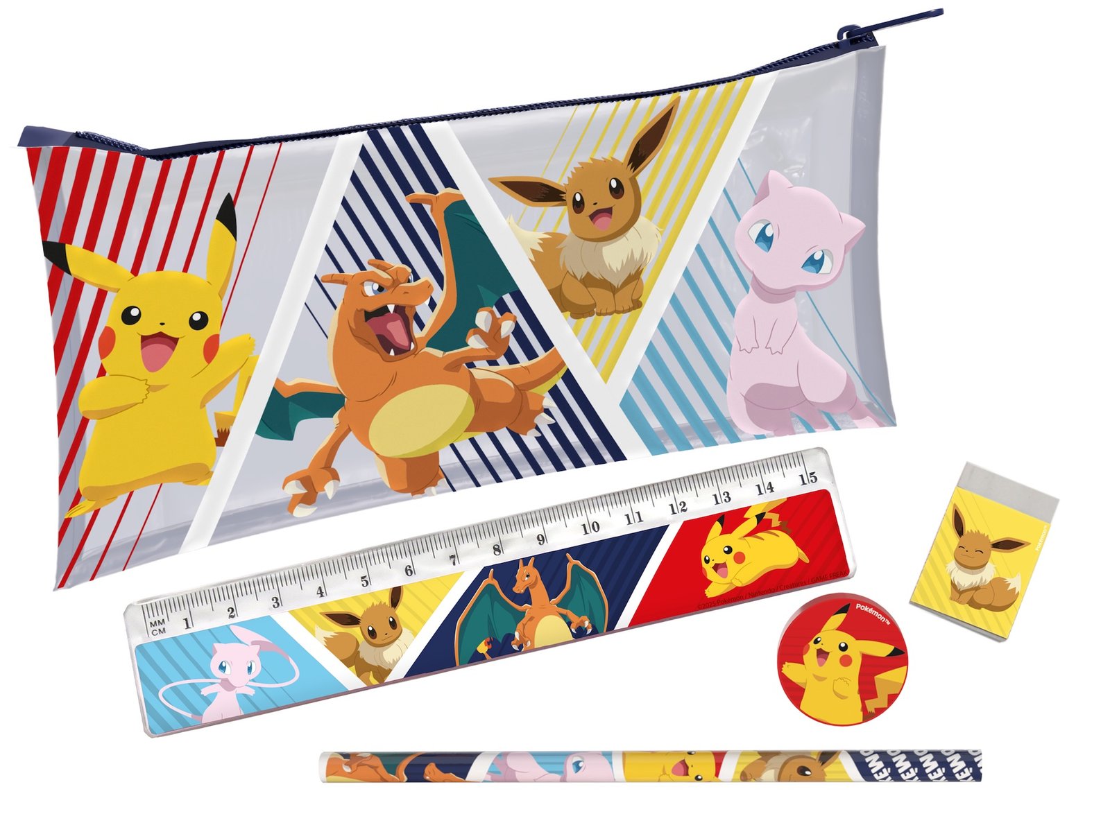 POKÉMON - Set de avec Pochette 5pc - Papeterie