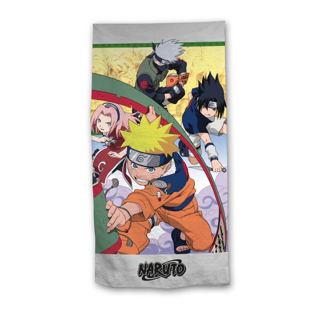 Serviette Naruto Sasuke, Sakura Kakashi de Plage 90x170cm