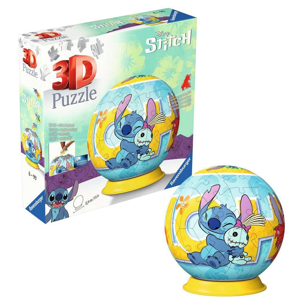 Puzzle Disney LILO STITCH Scrump 3D Rond 72p