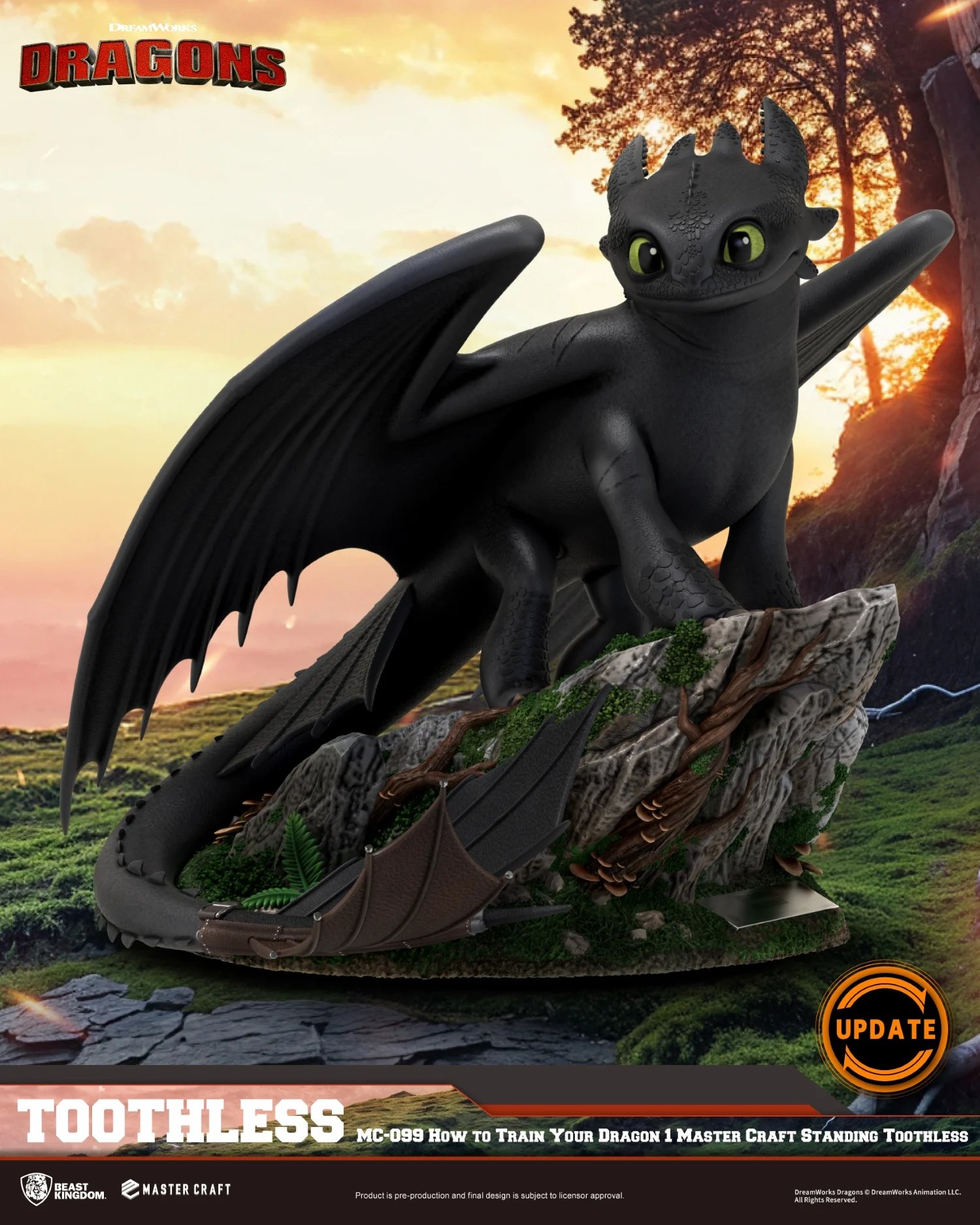 Figurine Dragons DRAGON Krokmou Statuette Master Craft 31cm - Dragons
