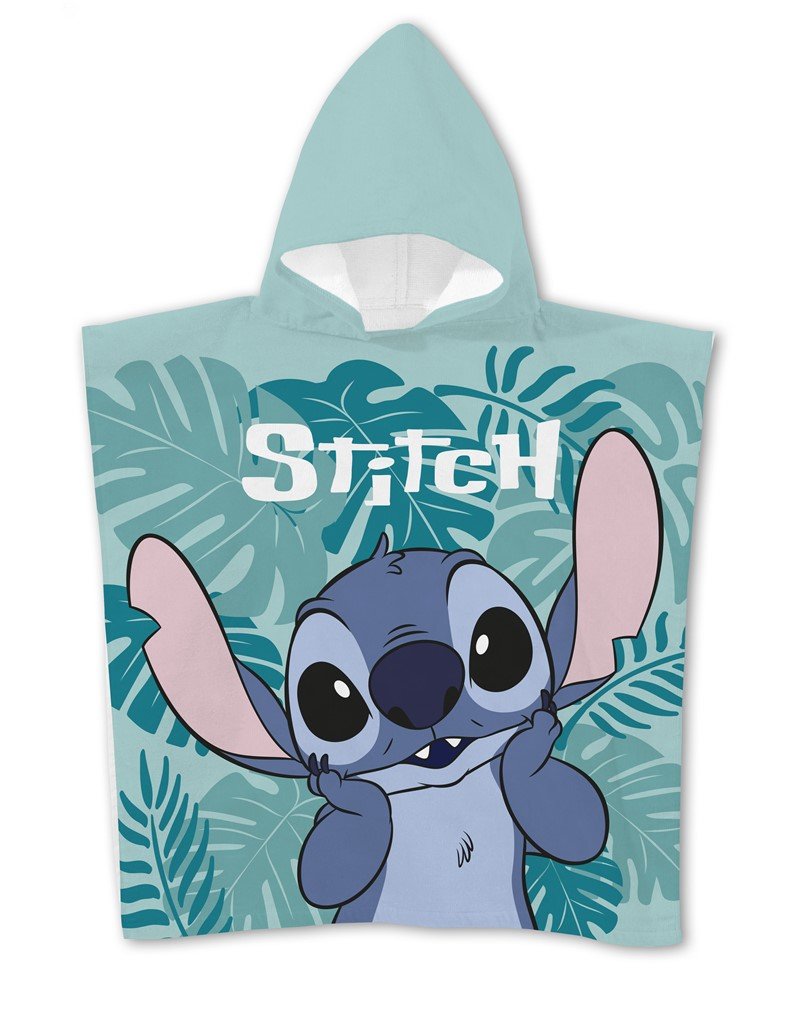 Article Disney Stitch "Feuilles" Poncho 55x110cm