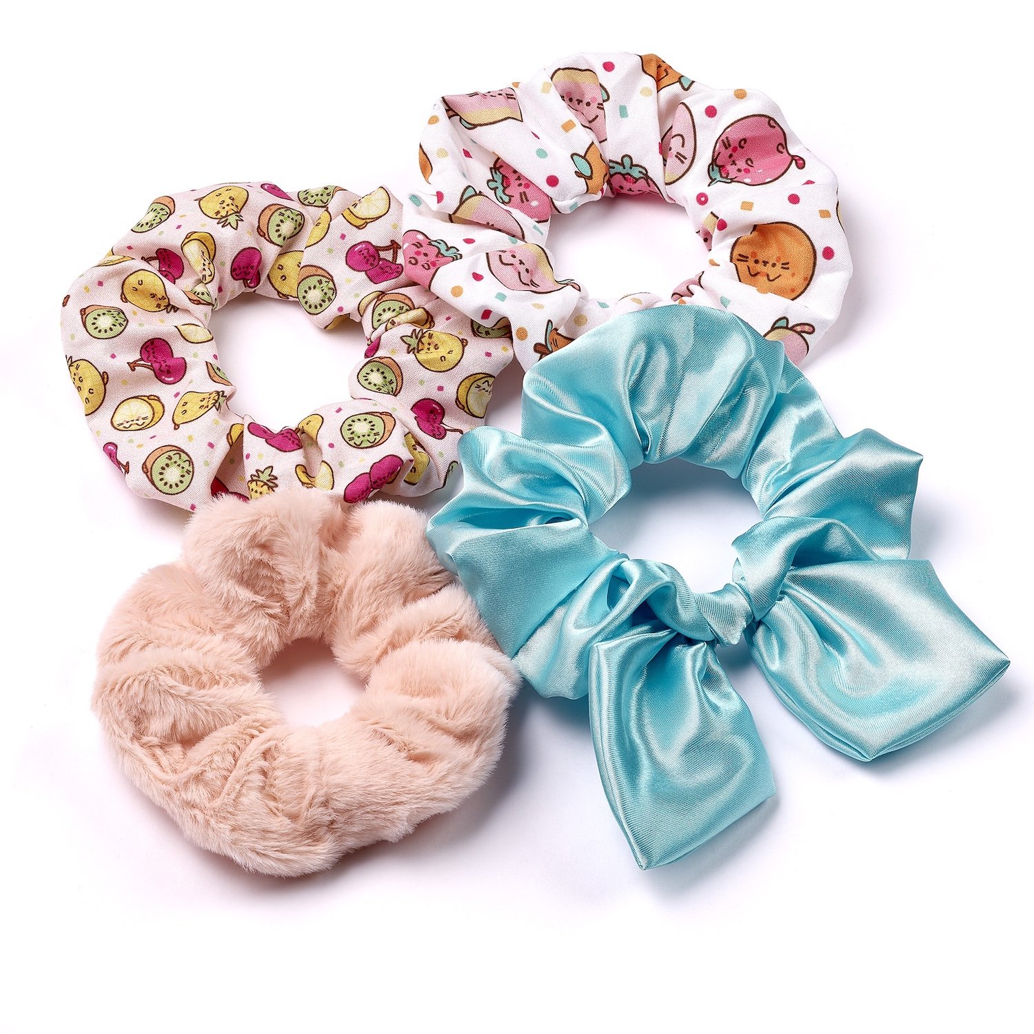 Article Pusheen Fruits Set de 4 Chouchoux pour cheveux