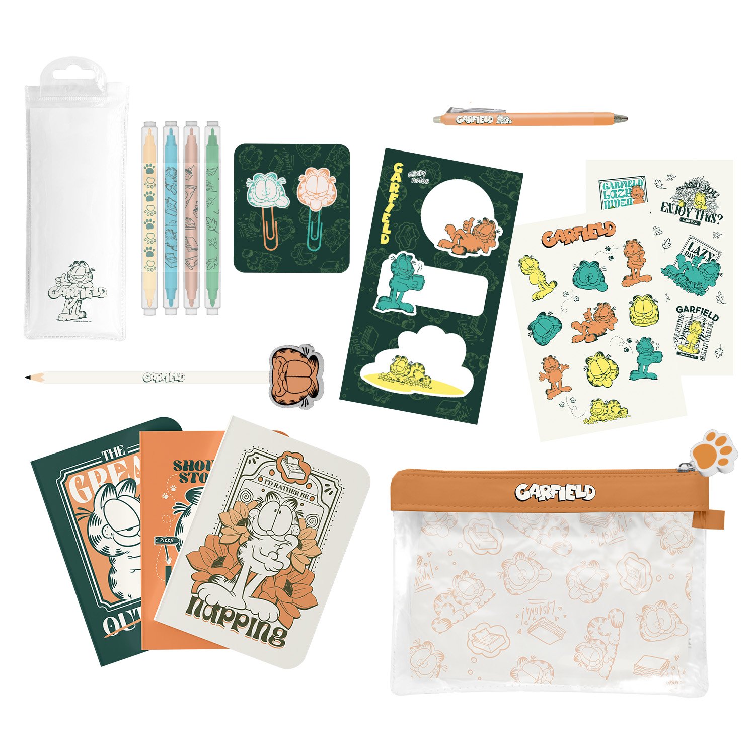Papeterie Garfield GARDFIELD Set de avec 3 Notebooks A6 10pc. - Papeterie