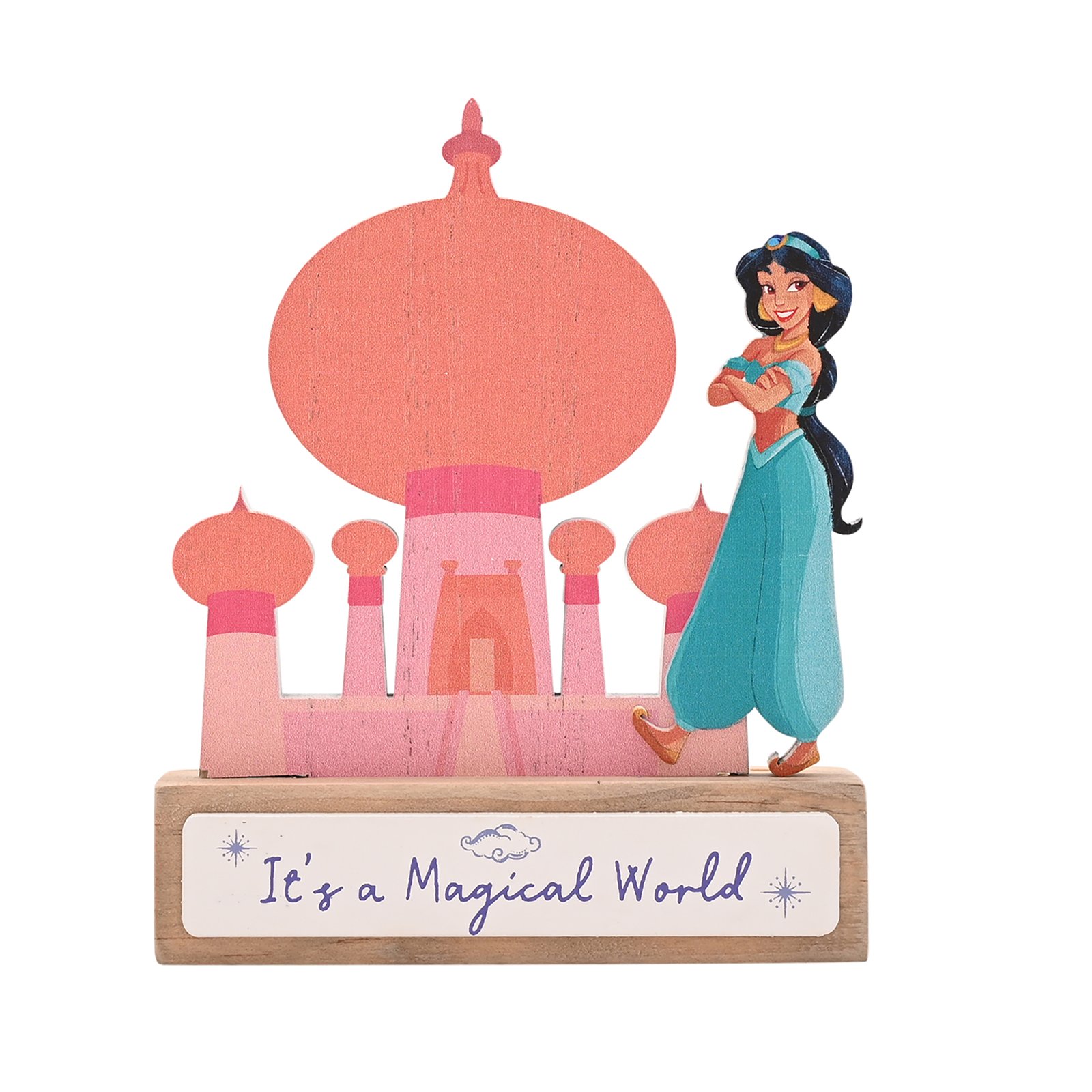 Décoration Disney PRINCESSES Jasmine Mini Plaque Chateau