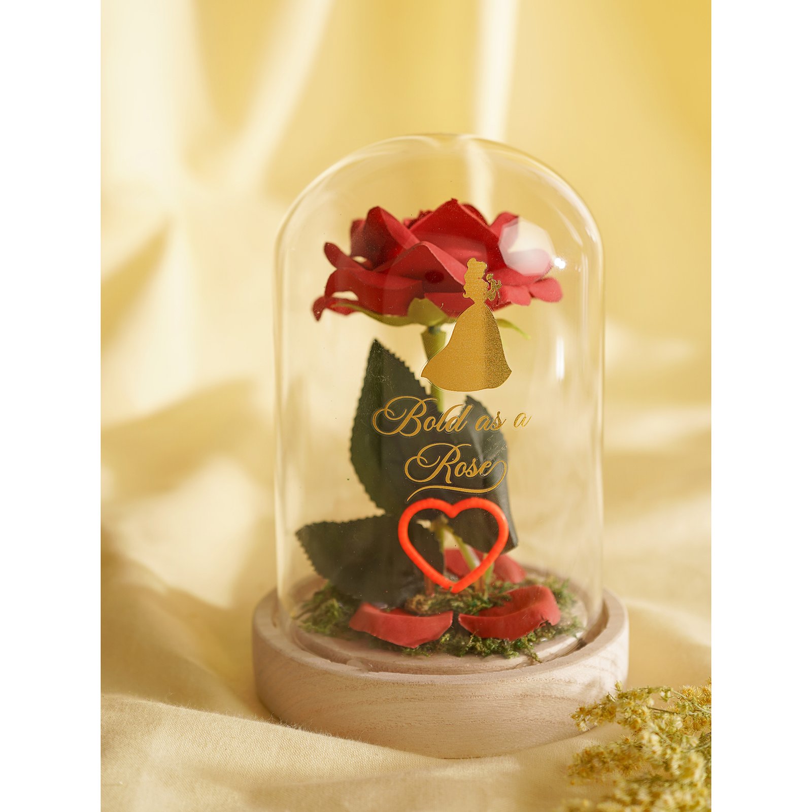 Décoration Disney PRINCESSES Belle Cloche Florale avec Lumière Néon