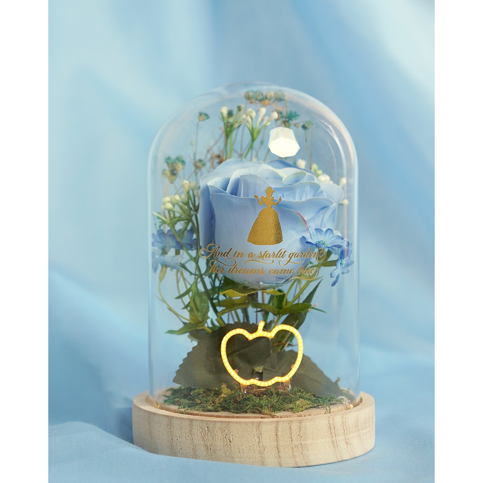 Décoration Disney PRINCESSES Cendrillon Cloche Florale avec Lumière Néon