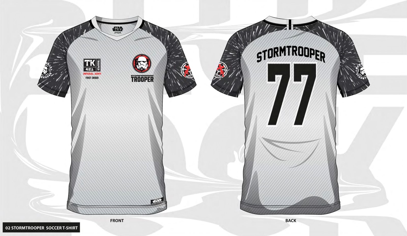 T-shirt Star Wars Stormtrooper 77 Maillot de Foot Homme (L)