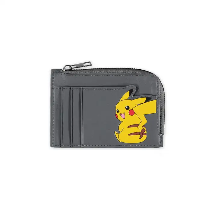 Portefeuille Pokémon Pikachu Porte Cartes Gris