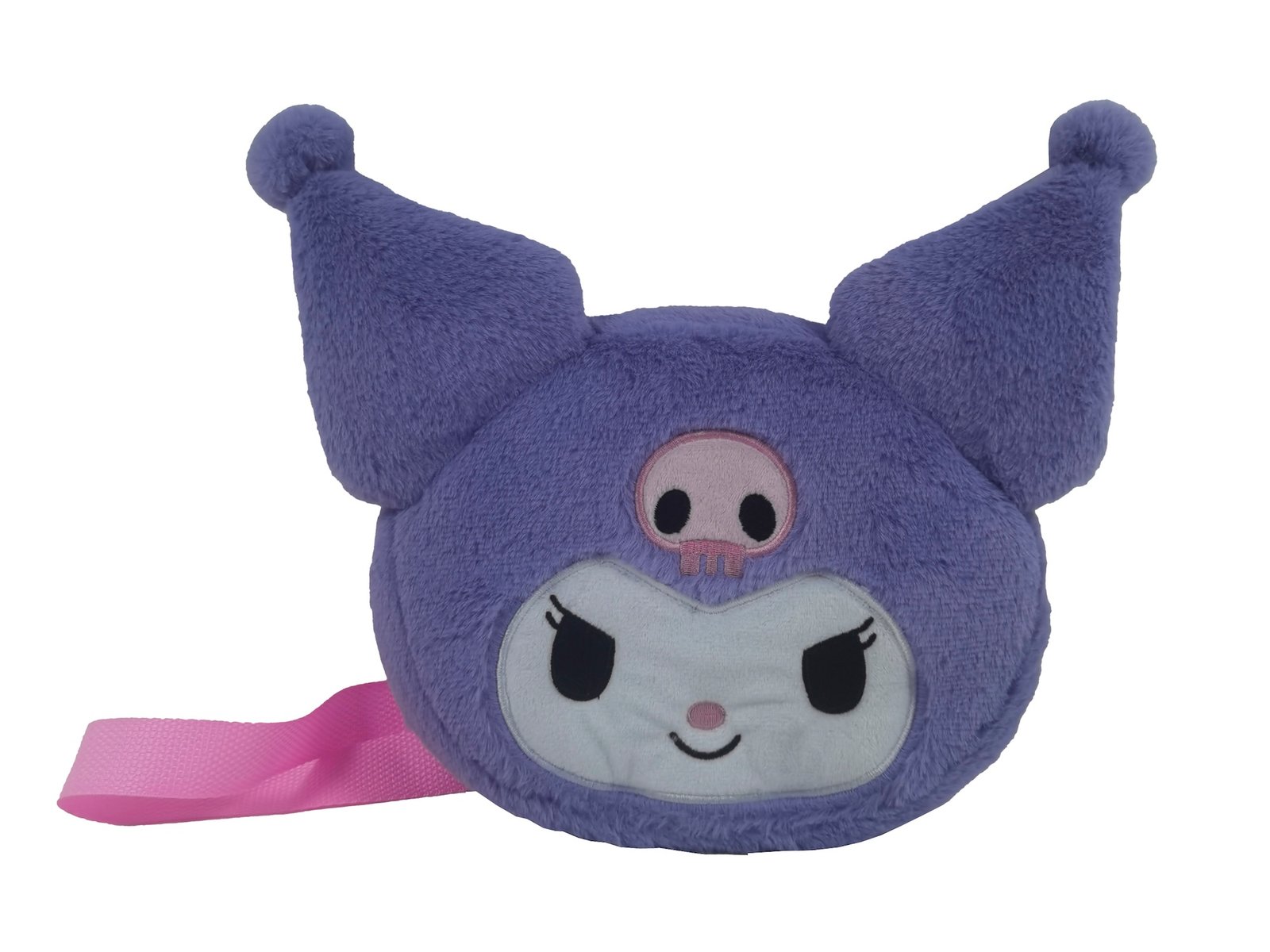 Sac Hello Kitty KUROMI Purple à Bandouilère Fourrure 24x8x6cm