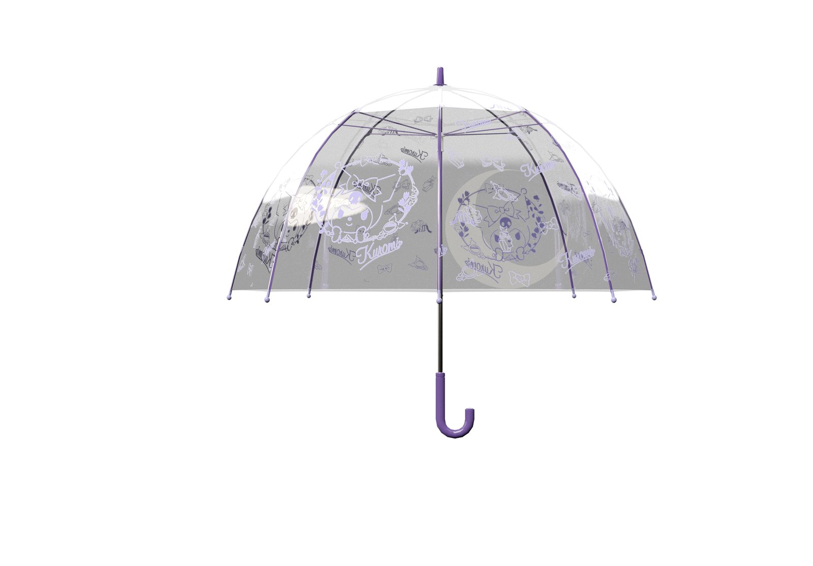 Parapluie Hello Kitty KUROMI "Bubble" Transparent Manuel 57 cm