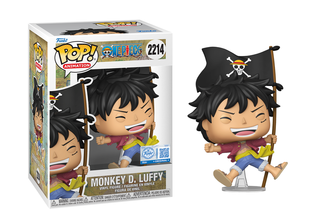 Pop One Piece Animation N° 2214 Luffy avec Drapeau