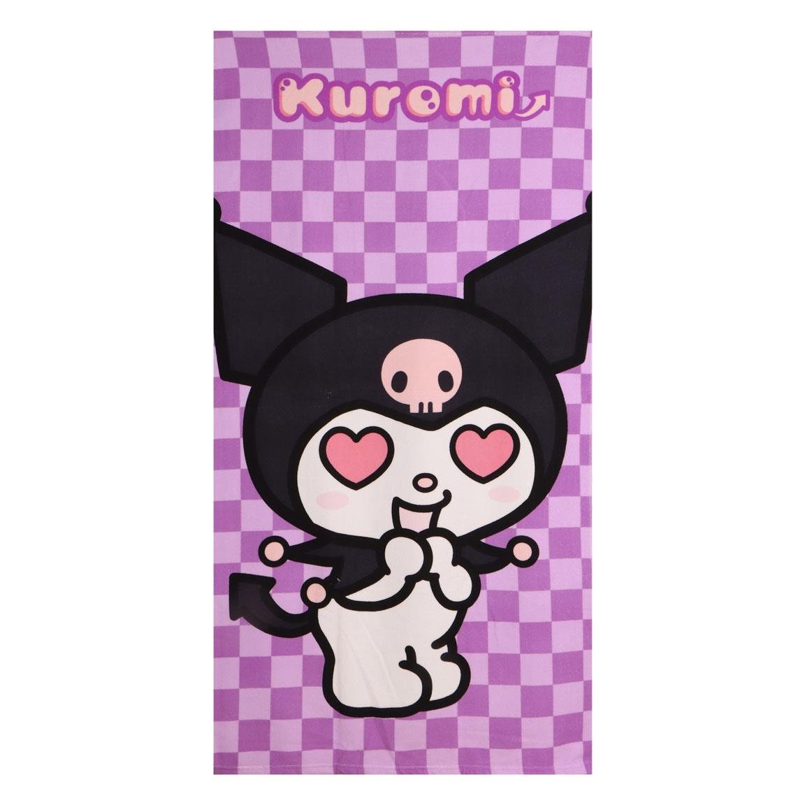 Serviette Hello Kitty KUROMI de Plage 70x140cm