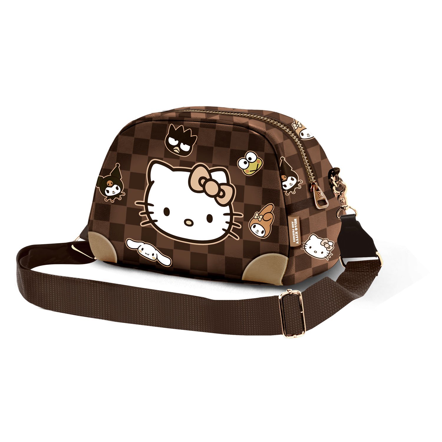 Sac Hello Kitty Friends Damier Bandouilère Bowling '24x15x10cm'