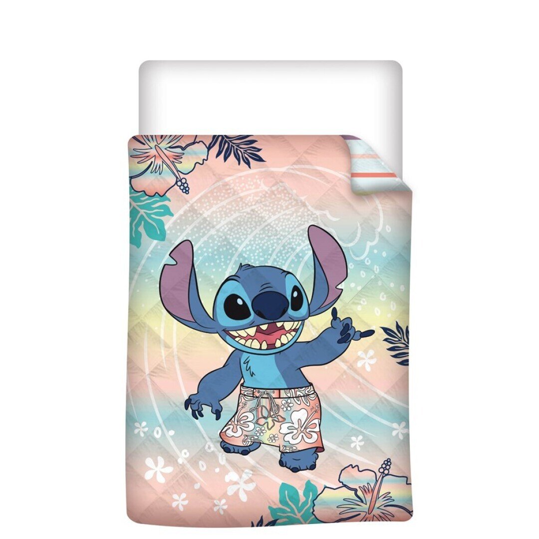 Literie Disney Stitch "Plage" Couverture en Quilt 140x200cm