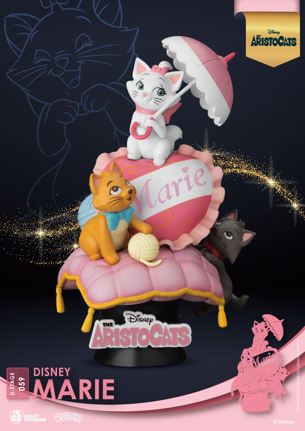Figurine Disney LES ARISTOCHATS Marie Diorama D Stage 16cm - Les Aristochats