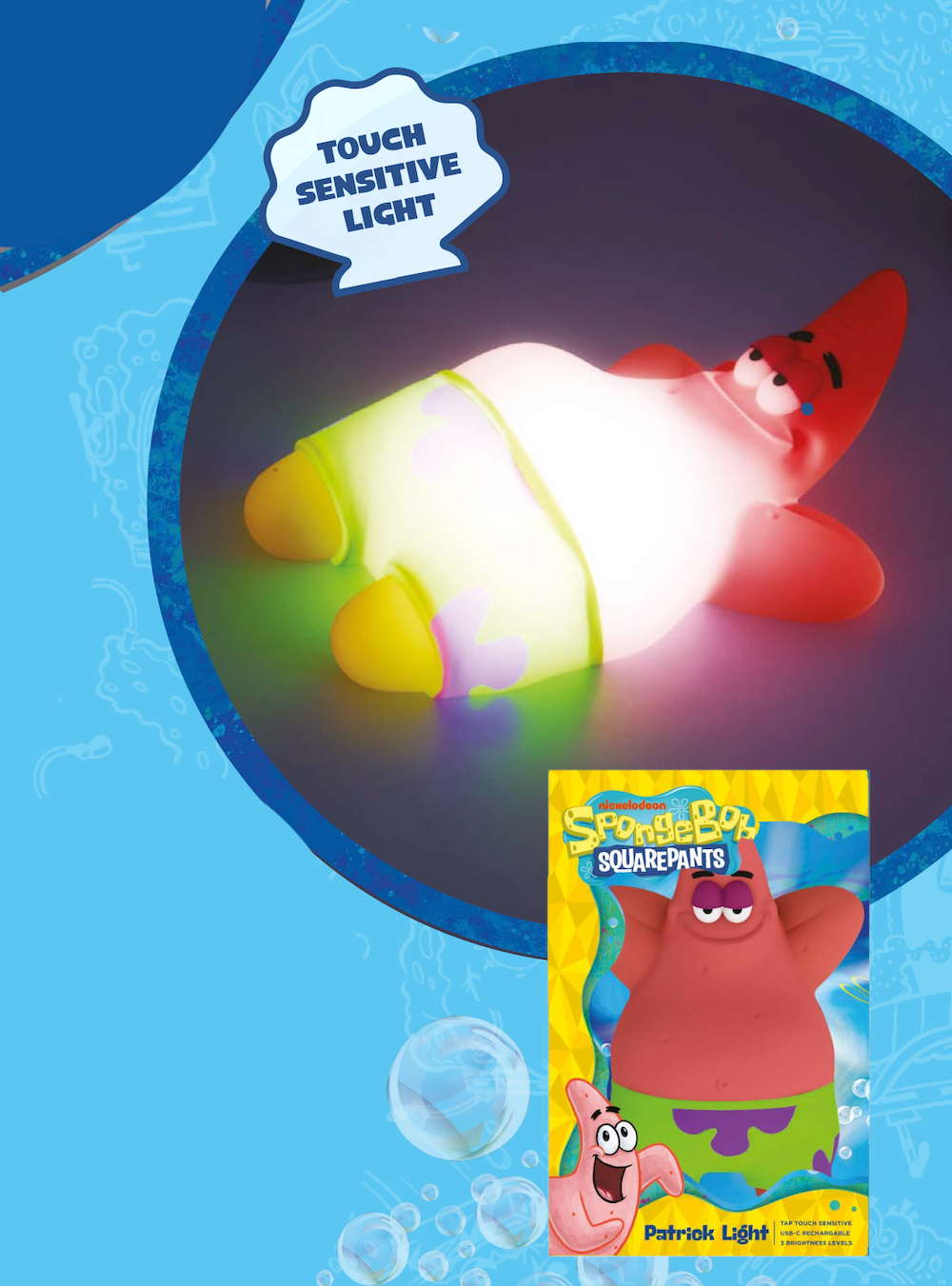 Lampe Bob L'éPonge Patrick Décorative 17cm