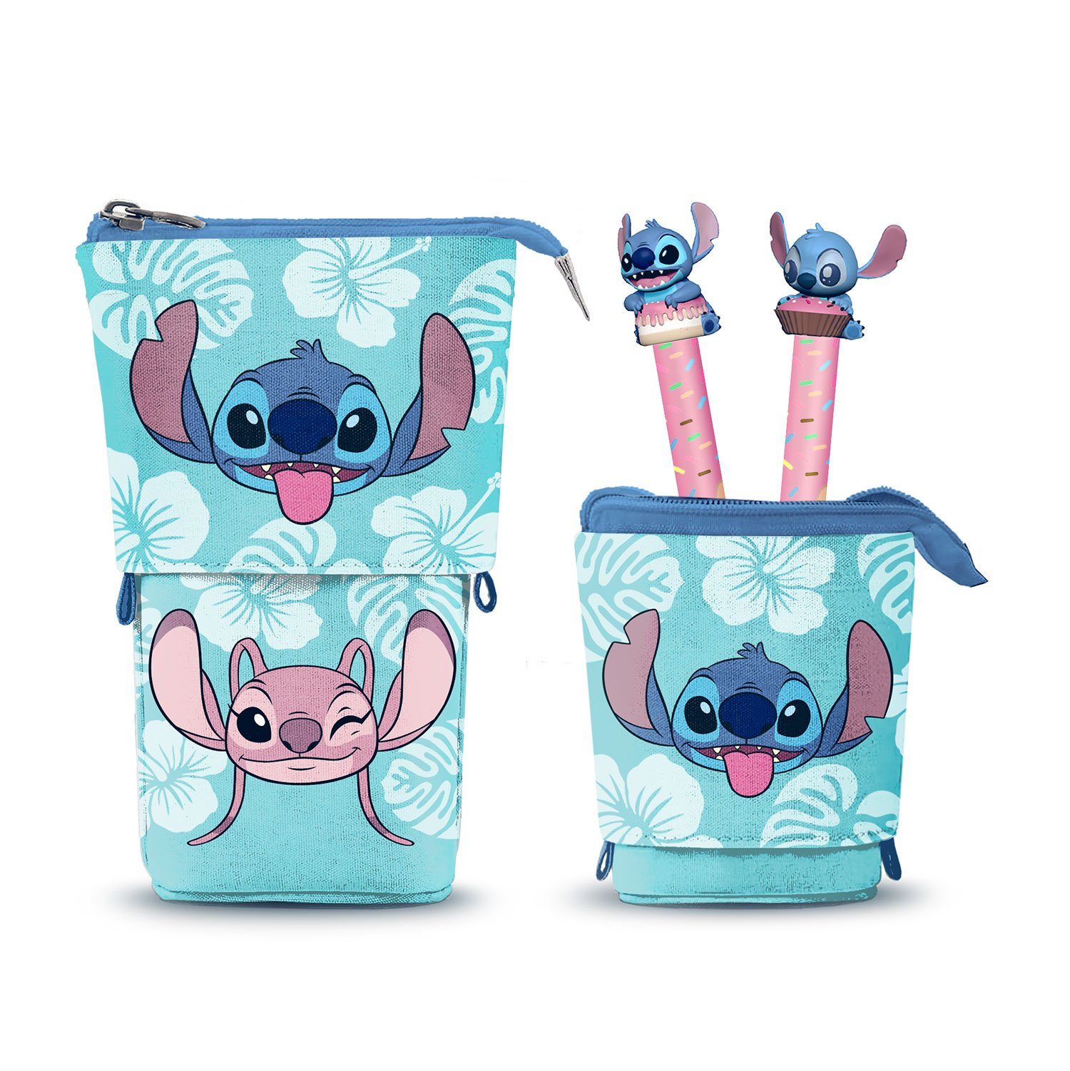 Trousse Disney STITCH ANGEL Verticale "Cute" 2 s Gel