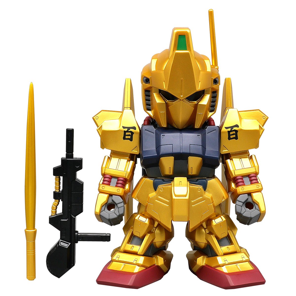 Figurine Gundam SD Hyakushiki Gold Ver. Jumbo Sofbi 24cm