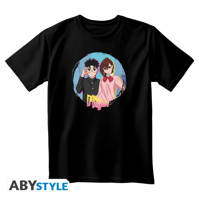T-shirt Dandadan T Shirt Momo Okarun Unisexe Noir (S)