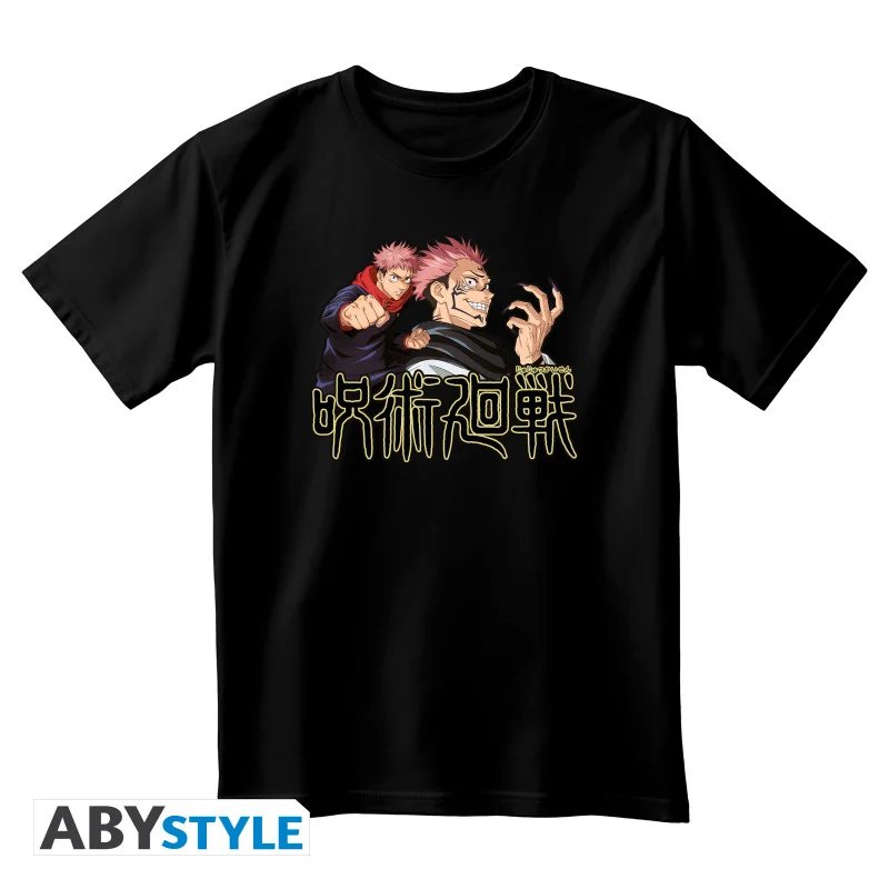 T-shirt Jujutsu Kaisen T Shirt Itadori Sukuna Unisexe Noir (XL)