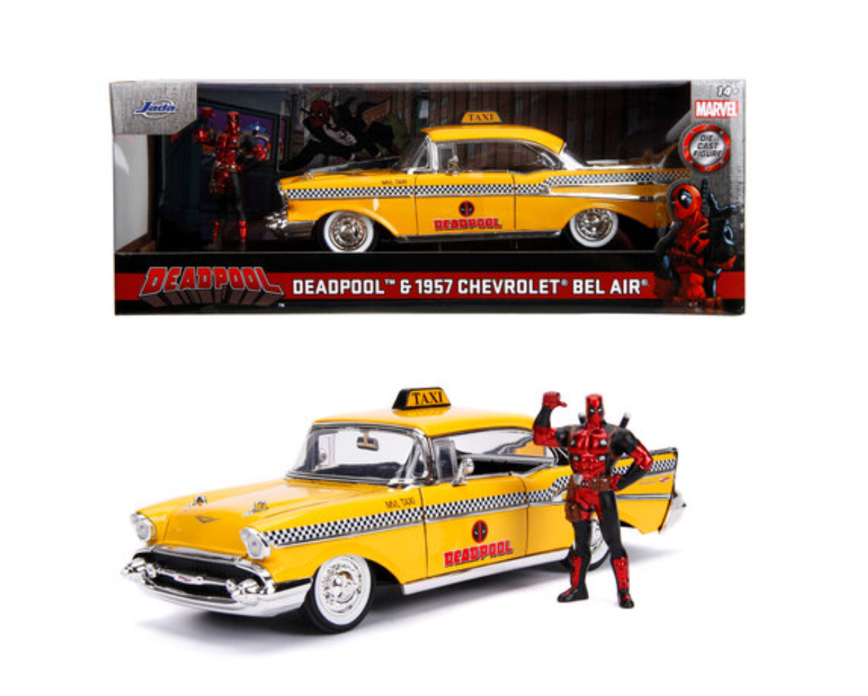 Figurine Marvel DEADPOOL 1957 Chevy Bel Air 1+ 1:24
