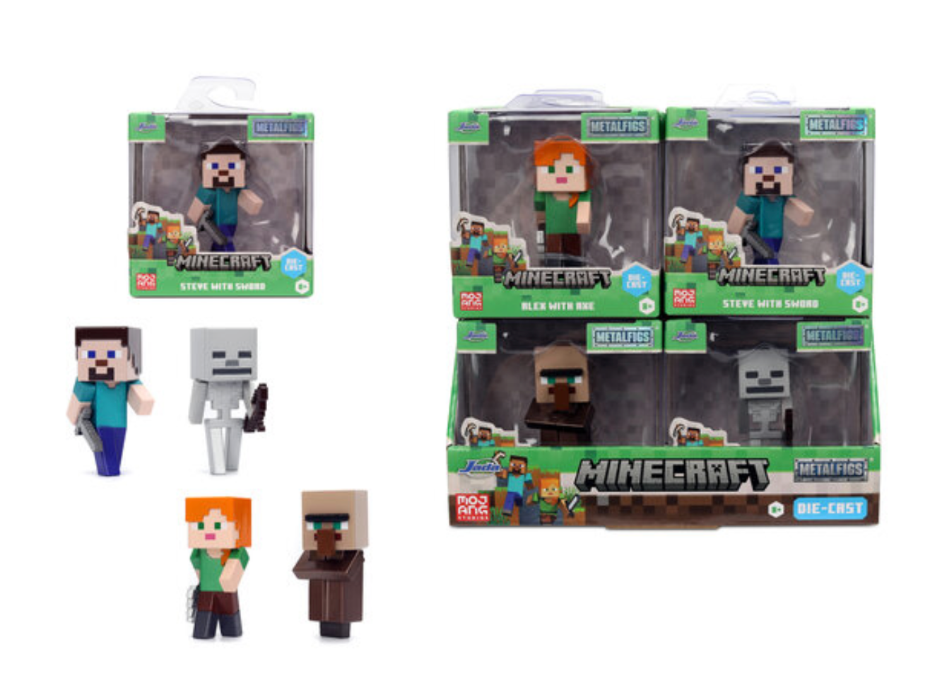 Figurine Minecraft Display de 6cm 4 Modèles 12pc Wave 4